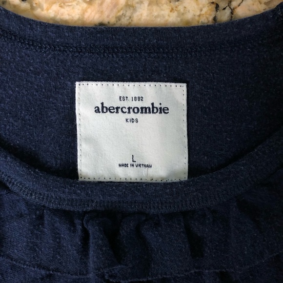 Abercrombie Cotton Ruffle Top Tee Blouse vintage Girl’s - Picture 2 of 7